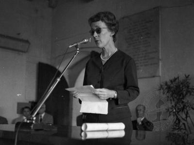 Cerimonia di consegna della cittadinanza a Margherita Zoebeli, 15 settembre 1963