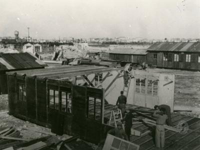 Costruzione delle baracche, 1946