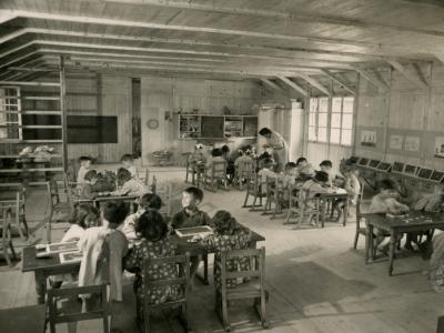Interno di un aula, 1947